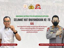 PJS Ketum Milenial Mitra Polisi Iqbal Rahmat Ghojali Apresiasi Penuh Capaian Polri dalam Hari Bhayangkara ke 76